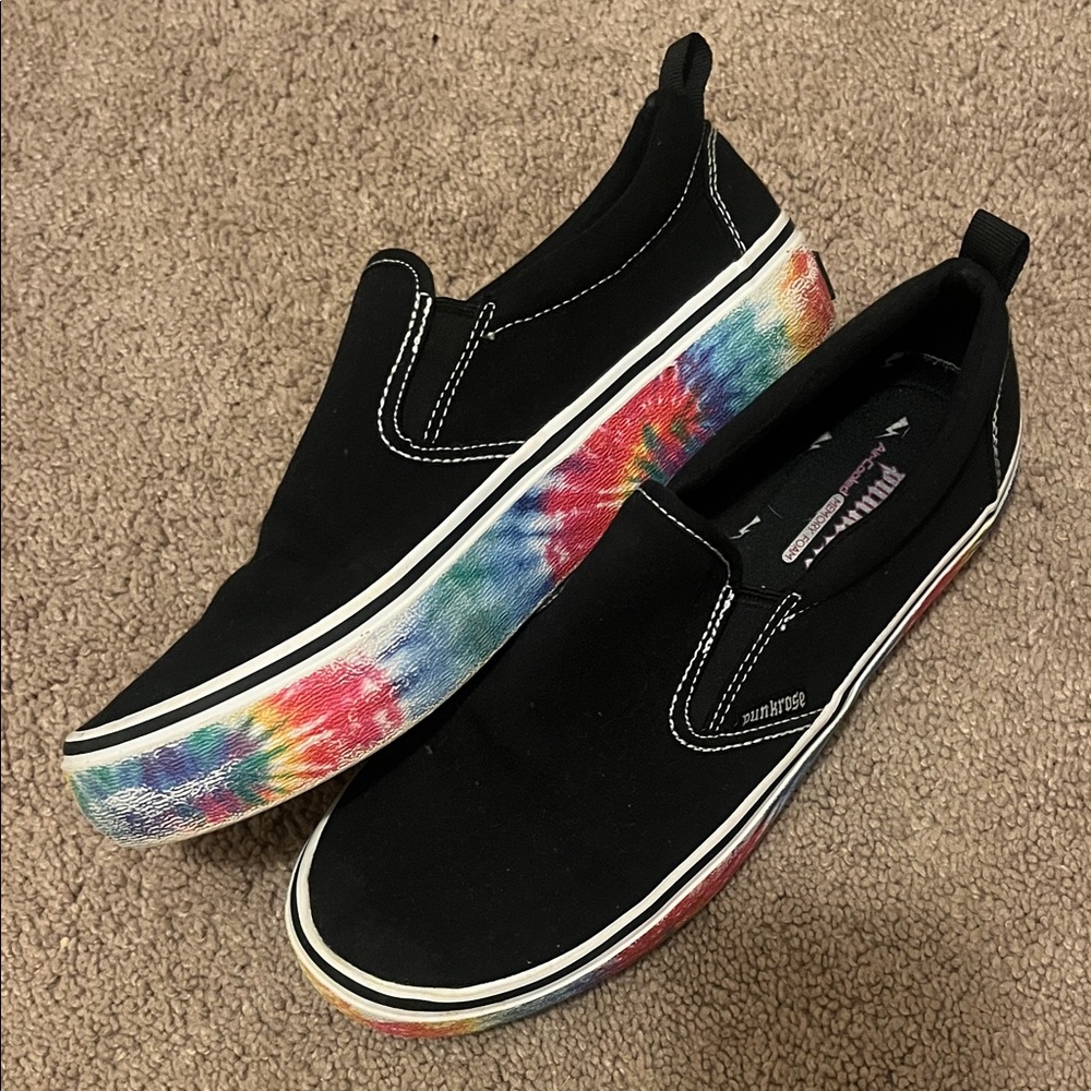 Converse Women's Black Tie-Dye Slip-On Sneakers